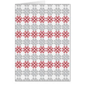 Latvian red and gray geometric Moon cross (Front)