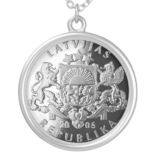 Latvian silver jewelry with Lats (Front)