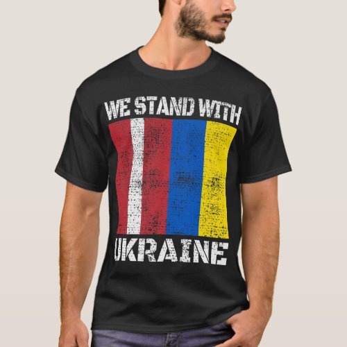 Latvian Support Ukrainian We Stand With Ukraine La T_Shirt