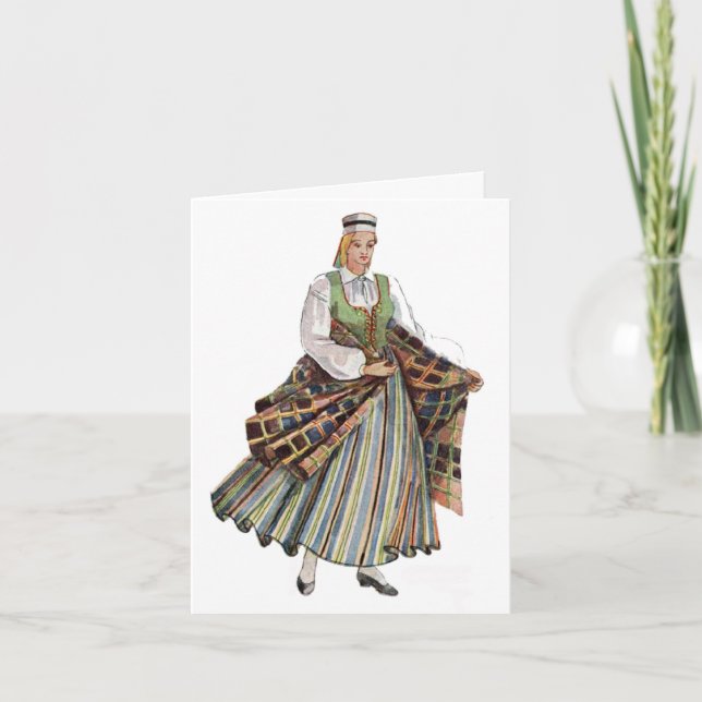 Latvian traditional custom card (Front)