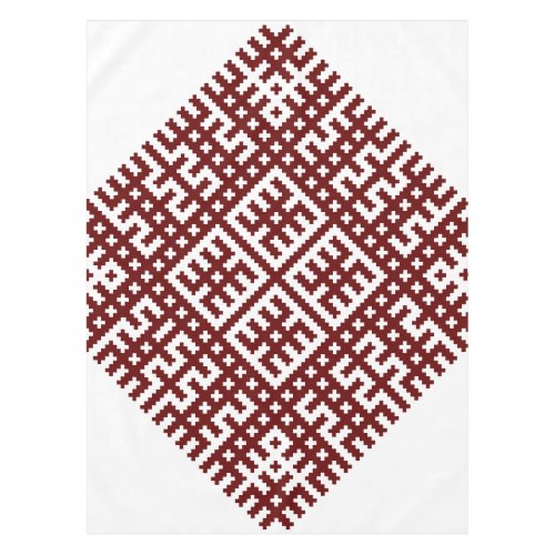 Latvian traditional Lielvarde belt motif design Tablecloth