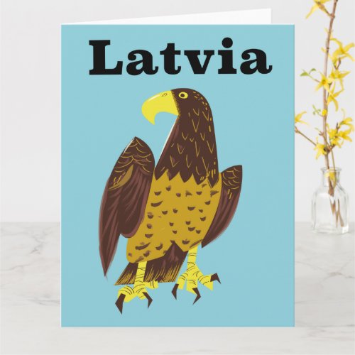 Latvian travel poster card