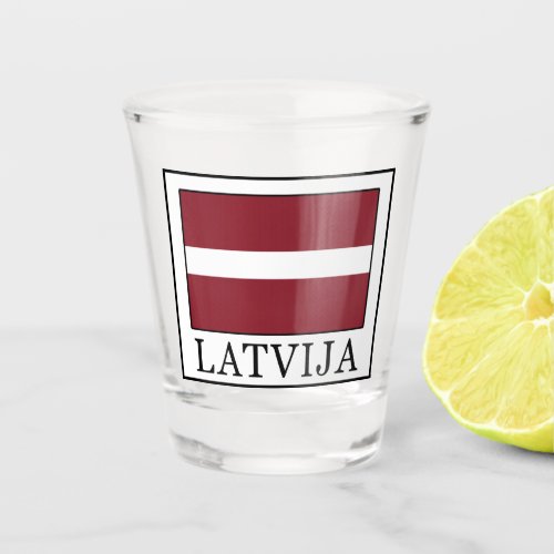 Latvija Shot Glass