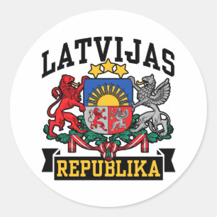 Latvijas Republika Classic Round Sticker