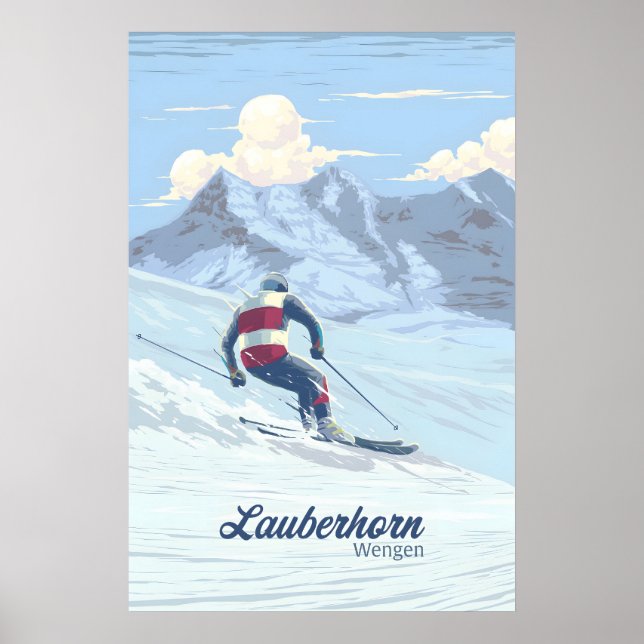 Lauberhorn Wengen Ski Poster (Front)