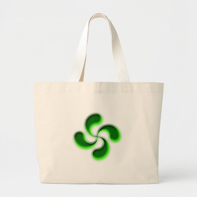 Lauburu Basque cross Large Tote Bag (Front)