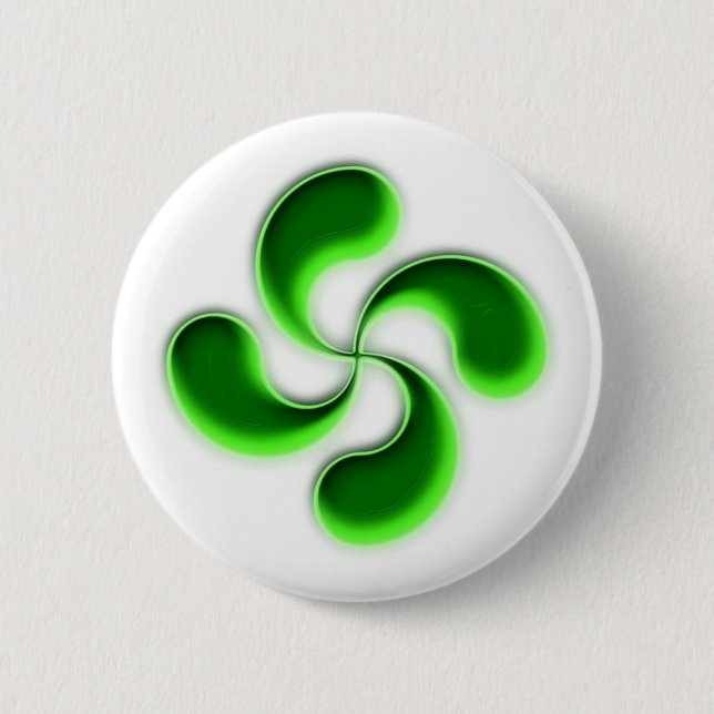 Lauburu Basque cross Pinback Button (Front)