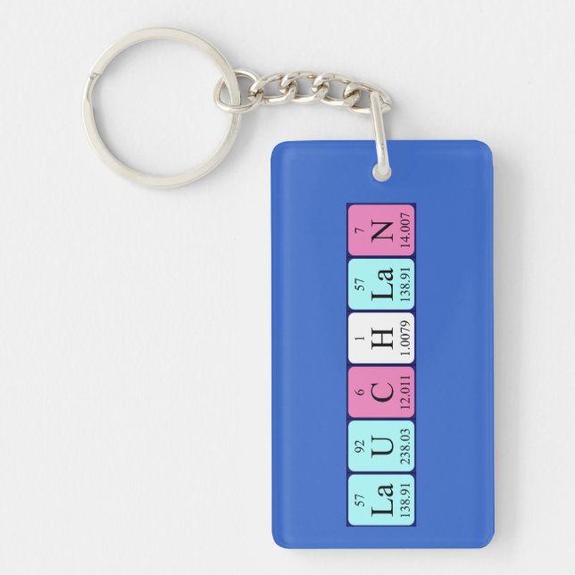 Lauchlan periodic table name keyring (Front)
