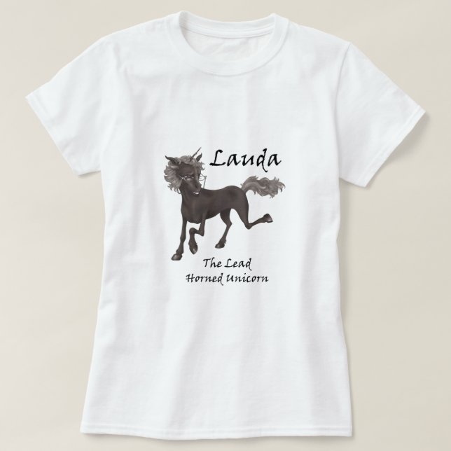 Lauda The Lead-Horned Unicorn Tee-Shirt T-Shirt (Design Front)