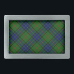 Lauder tartan blue green plaid belt buckle<br><div class="desc">Lauder clan tartan blue green plaid</div>