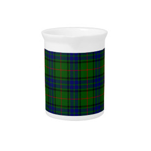 Lauder tartan blue green plaid beverage pitcher