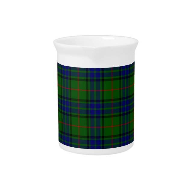 Lauder tartan blue green plaid beverage pitcher (Front)