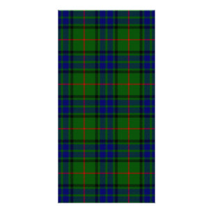 Lauder tartan blue green plaid card