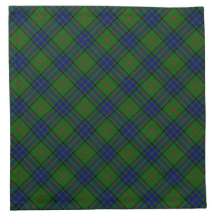 Lauder tartan blue green plaid cloth napkin