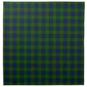Lauder tartan blue green plaid cloth napkin