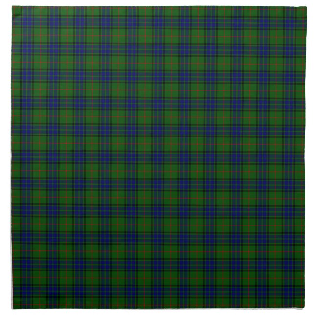 Lauder tartan blue green plaid cloth napkin (Front)