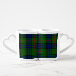 Lauder tartan blue green plaid coffee mug set