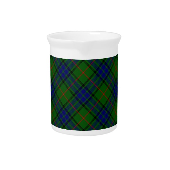 Lauder tartan blue green plaid drink pitcher (Front)