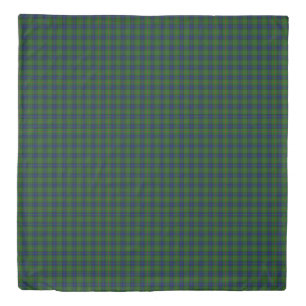 Lauder tartan blue green plaid duvet cover