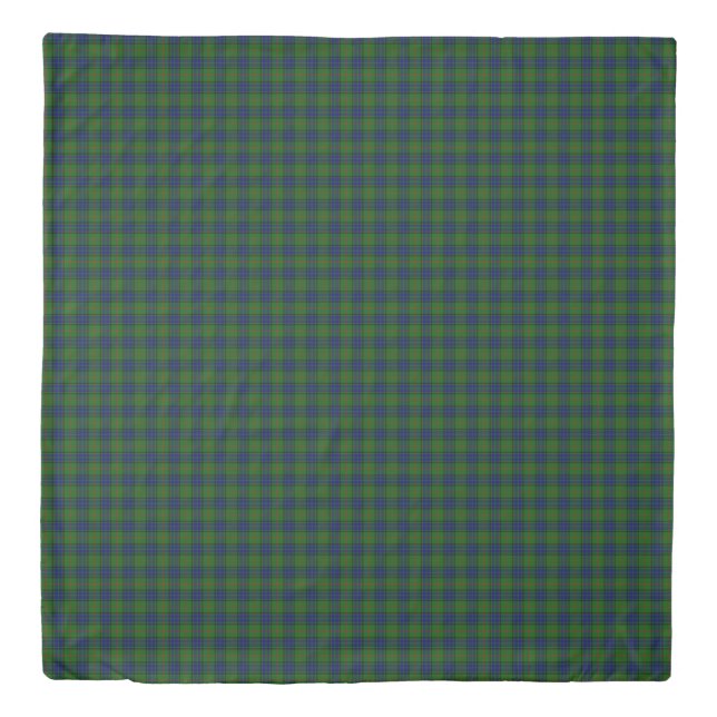 Lauder tartan blue green plaid duvet cover (Front)