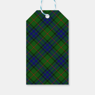 Lauder tartan blue green plaid gift tags