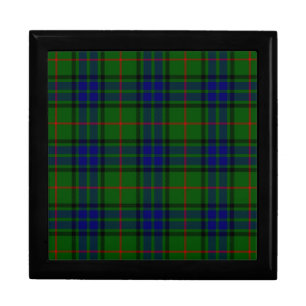 Lauder tartan blue green plaid jewelry box