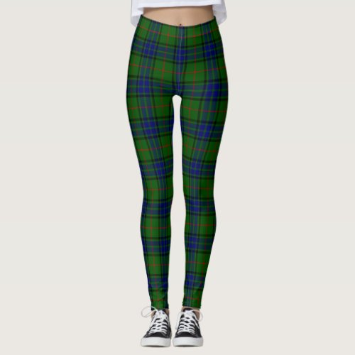 Lauder tartan blue green plaid leggings