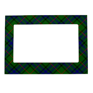 Lauder tartan blue green plaid magnetic photo frame