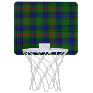Lauder tartan blue green plaid mini basketball hoop