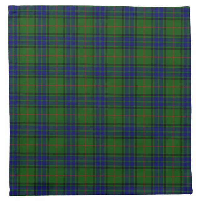 Lauder tartan blue green plaid napkin (Front)