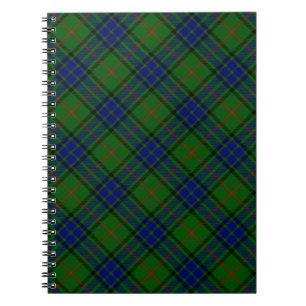 Lauder tartan blue green plaid notebook