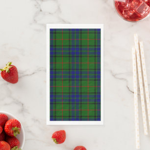 Lauder tartan blue green plaid paper guest towels
