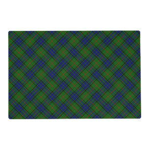Lauder tartan blue green plaid placemat