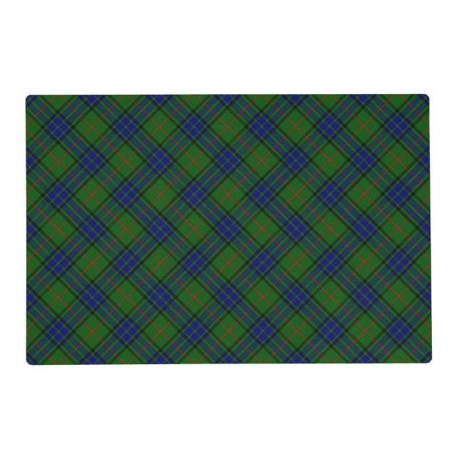 Lauder tartan blue green plaid placemat (Front)