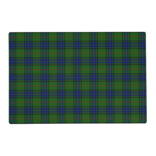 Lauder tartan blue green plaid placemat