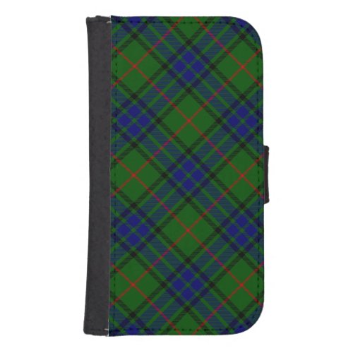 Lauder tartan blue green plaid phone wallet