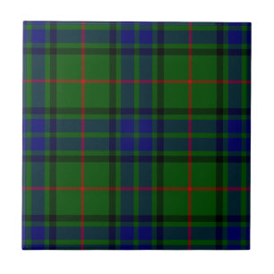 Lauder tartan blue green plaid tile