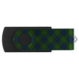 Lauder tartan blue green plaid USB flash drive