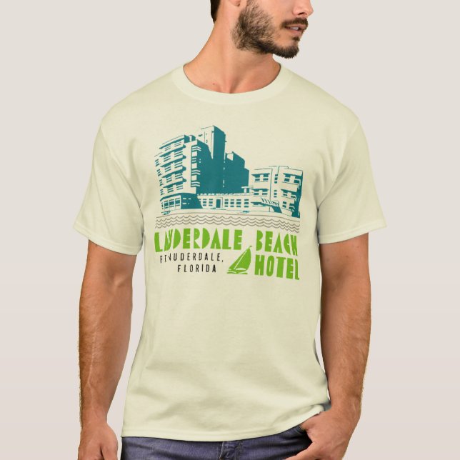 Lauderdale Beach Hotel - Retro T-Shirt (Front)