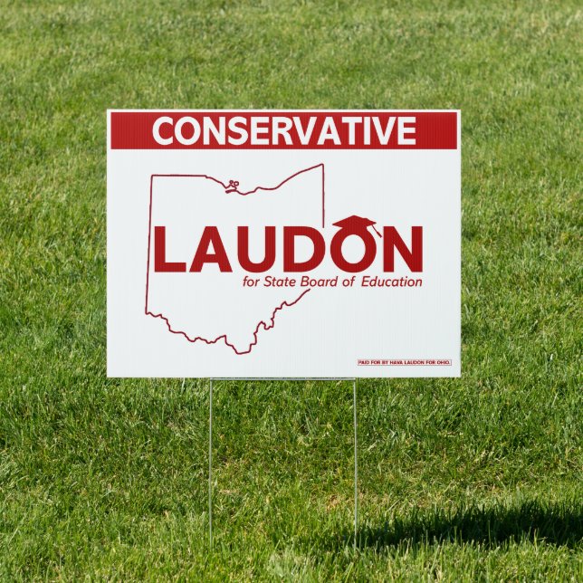 Laudon for Ohio State Board of Education Yard Sign (Insitu)
