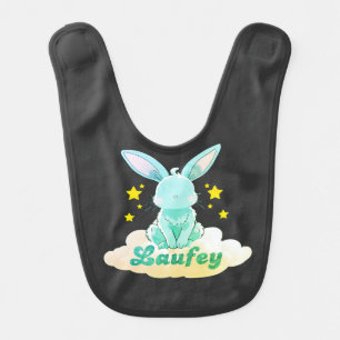 "Laufey Bunny on a Cloud with Stars - Cute Design" Baby Bib