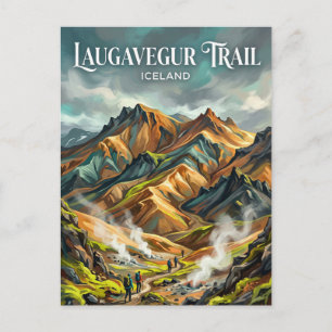 Laugavegur Trail Iceland Postcard