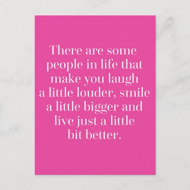 Laugh A Little Louder Quote Postcard (Front)