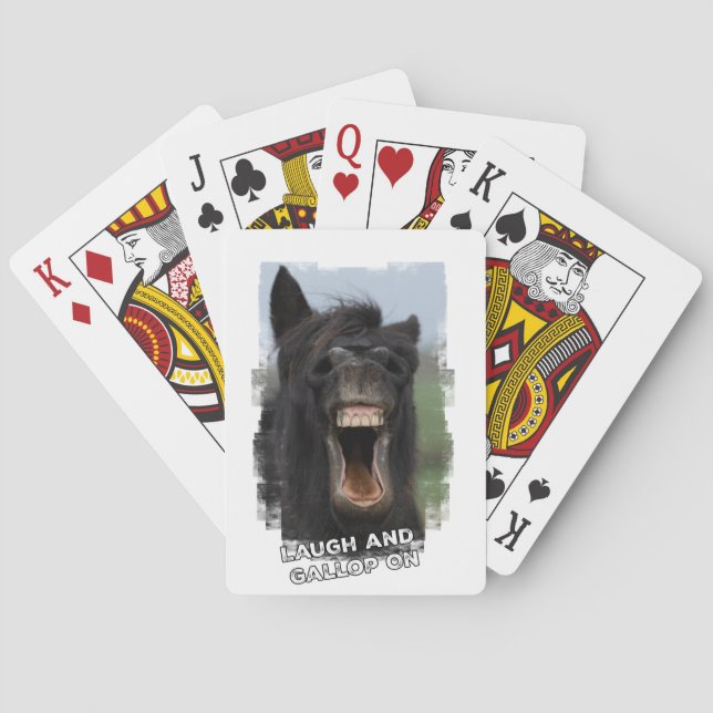 Laugh and Gallop On Poker Cards (Back)