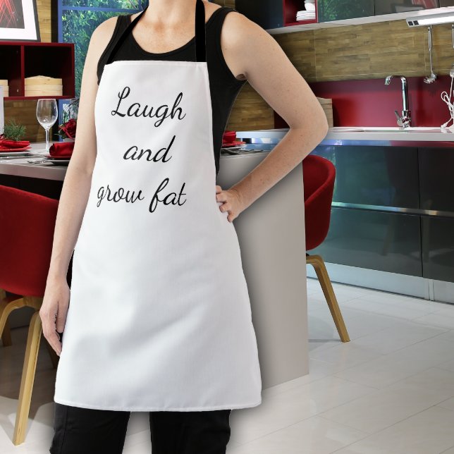 Laugh and grow fat funny All-Over Print Apron (Creator Uploaded)