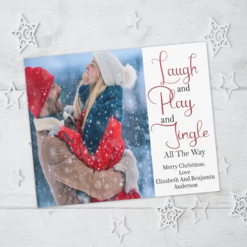 Laugh and Play and Jingle All The Way Photo Card