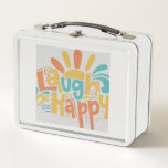Laugh Be Happy  Metal Lunch Box