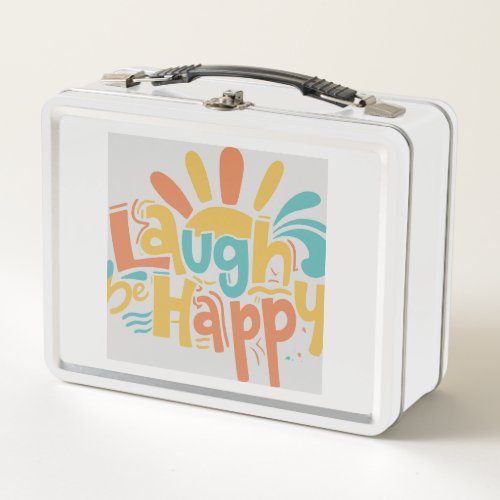 Laugh Be Happy  Metal Lunch Box