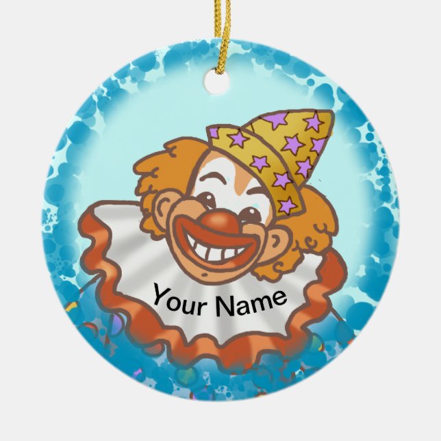Laugh Clown Face custom ornament  (Front)