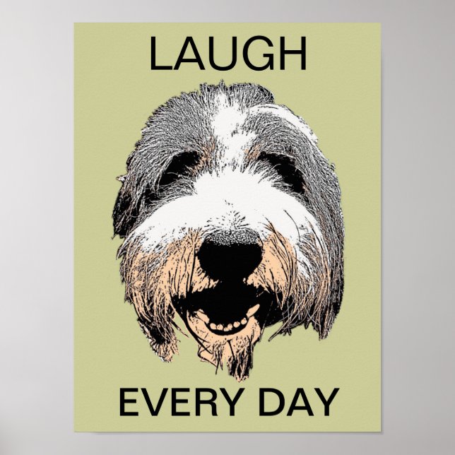 Laugh Every Day Pop Art Poster (Front)
